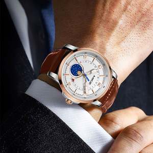 Customized <b>Men's</b> Multi-Functional Sun And Moon Phase Fashion <b>Watch</b> With Japanese Quartz Movement - Product Image 4