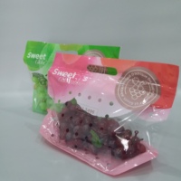 Sacs en plastique personnalisés anti-buée avec fermeture éclair pour fruits (pommes, raisins, cerises) – Conservation optimale
