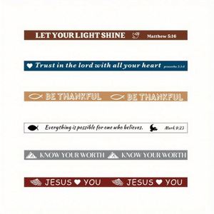 Bracelet en silicone personnalisé avec impression de versets bibliques et croix – Kit de fabrication de bracelets sur mesure - Product Image 1