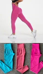 Fitness-Studio Sport Kleidung hohe Qualität Damen nahtlose Workout-Hose Kontur knautsch Hintern Yoga-Leggings