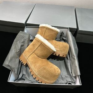 Botas de Nieve de Diseñador de Alta Calidad para Hombre y Mujer, Botas de Nieve Bajas de Piel de Alaska Negra para Hombre, Cómodas y Cálidas - Product Image 5
