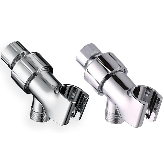 Bathroom Handheld Shower Head Holder Chrome Adjustable Shower Arm Mount for Apartment & Hotel Use High Pressure Water Saving