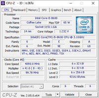 Komputer Prosesor Intel Core I5 Generasi ke-8 I5 8600 CPU 6 Core Total 6 Thread Total