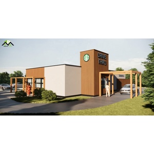 Easy Assembly Prefabricated Modular Steel Structure House Industrial Design Style Commercial Building for Drive-thru Coffee Shop - Product Image 3