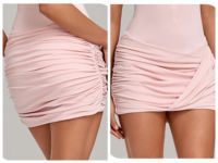 Robe de sport respirante sans rembourrage, col rond, manches courtes, robe d'entraînement, demi-fermeture éclair, robe de yoga plissée