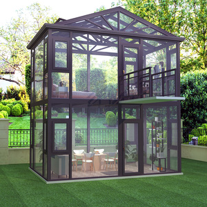 Véranda de haute qualité en aluminium 6063, verre Low-E à économie <span class=keywords><strong>d</strong></span>'énergie, jardin <span class=keywords><strong>d</strong></span>'hiver pour résidence - Product Image 6