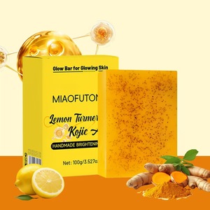 Savon Solide Éclaircissant au Curcuma Jaune Effet Bonne Mine Anti-Taches Exfoliant Hydratant Blanchissant Pour Tous Types de Peau - Product Image 4