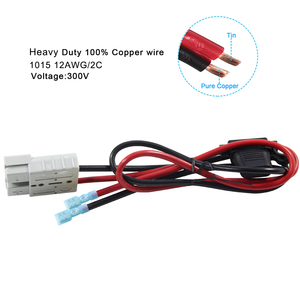 Câble d'extension de batterie 50a avec connecteur femelle de type compression pour centrale électrique et panneau solaire - Product Image 3