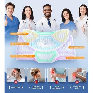 OEM Private Label OrtoMed Orthopedic Cervical <b>Memory</b> <b>Foam</b> Pillow 2 In 1 Ergonomic Sleeping Support Pillow - Product Image 2