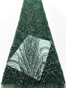 NI.AI Aso Ebi tissu de dentelle africaine tissu de mode dentelle perlée dernier tissu de dentelle pour la fête nigériane 2025 - Product Image 4