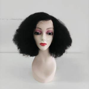 أفرو كينكي مجعد دانتيل أمامي باروكات شعر بشري برازيلي 13x4 أفرو كينكي مجعد شعر بشري مربوط بشدة مزدوج باروكات دانتيل برومو - Product Image 4