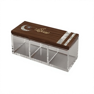 Latest Design Acrylic Sweet <b>Box</b> With Wooden <b>Lid</b> Customized Size Shape Chocolates <b>Box</b> At Cheapest Pricing - Product Image 1