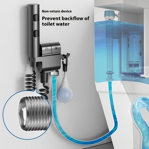 All-Copper High-Pressure Toilet Spray Gun with Stainless Steel <strong>Bidet</strong> Flusher Household Bathroom Cleaning Companion Made of Brass - Product Image 3