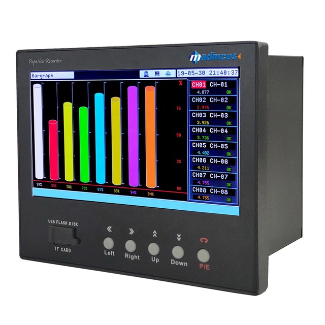 MPR5000S:Industrial Universal 8/12/16/24/32 Multi Channel Paperless Digital Water Level Data Logger Recorder with 4-20ma,0-10VDC