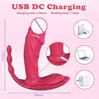 Nuevo Vibrador de Bragas Vestible Estimulador Clitorial y Punto G Control Remoto Juguete Sexual para Parejas Adultas Vibrador Dildo Bolas Anales para Mujeres