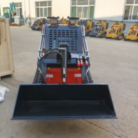 Pengiriman Gratis 1 Ton Mini Skid Steer 1000kg Loader Dengan Bucket Sempit 820mm