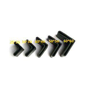 En gros 25*25mm,30*30mm,40*40mm,50*50mm,60*60mm En Caoutchouc En Forme de L Couvre Les Meubles Fer D'angle Patins <span class=keywords><strong>Noir</strong></span> - Product Image 6