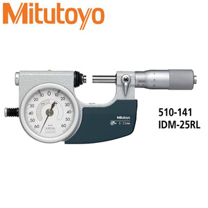 Micromètres indicateurs Mitutoyo 510-121 IDM-25R 510-141 IDM-25RL, plage de mesure 0-25 mm, graduation 0,001 mm - Product Image 1