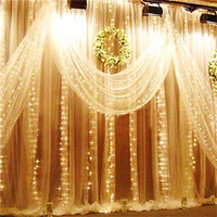 Rideau lumineux Led connecté, lumières d'extérieur, 110v 220v