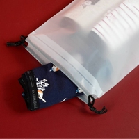 Sac à cordon personnalisé avec logo imprimé, imperméable, transparent, givré, pour l'emballage et le rangement des vêtements, les voyages en plein air