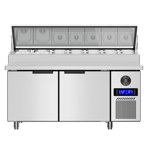 Ticari Salata Hazırlık Masası Soğutmalı Restoran Salata Malzemesi Tezgahı Soğutmalı Hava Soğutmalı Çalışma Tezgahı - Product Image 2