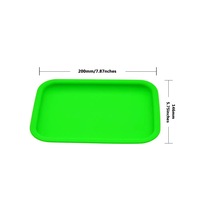 Meilleur cadeau d'Halloween Moule rectangulaire pliable en silicone Plateau à roulettes en étain Briquets minces en silicone Accessoires pour fumeurs