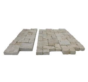 แผ่นหินธรรมชาติหินปูนสีเหลืองหินปูนหิ้งตกแต่งผนังวิลล่า - Product Image 4