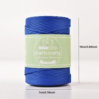 Fil de polyester non élastique ultra léger de 2 mm, 100 m, 150 g pour sacs au crochet à la main – Idéal pour l'été