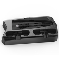 Support vertical pour PS5 avec ventilateur de refroidissement, chargeur double pour manettes, station de charge pour console PS5