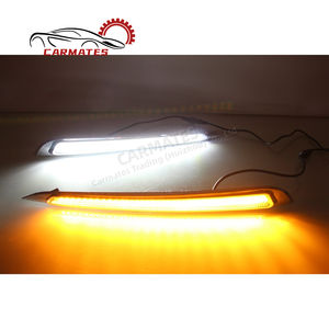 CARMATES pour Peugeot <span class=keywords><strong>308</strong></span> 2016 2017 LED DRL feux <span class=keywords><strong>de</strong></span> <span class=keywords><strong>jour</strong></span> lumière du <span class=keywords><strong>jour</strong></span> jaune clignotant antibrouillard lumière - Product Image 5