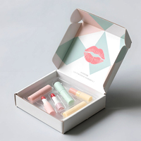 Enveloppe en carton de rouge à lèvres imprimée personnalisée Boîte d'emballage en papier carton ondulé Boîtes d'expédition de brillant à lèvres cosmétique avec logo