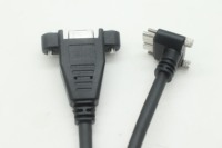 Câble USB 3.0 USB B femelle vers Micro USB3.0 mâle avec verrouillage à vis, cordon de transmission USB haute vitesse et stable pour appareil photo