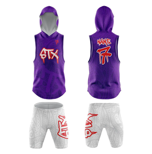 Uniforme de football personnalisé 7 sur 7 ensemble de compression par sublimation maillots ensemble d'uniformes de football drapeau à capuche - Product Image 2
