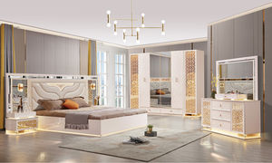 เตียงขนาดคิงไซส์ทำจากไม้สไตล์โรงแรมหรูหราทันสมัยสำหรับบ้านเตียงขนาดคิงไซส์ทำจากไม้รอยัลคลาสสิกชุดห้องนอนแบบคู่เฟอร์นิเจอร์ - Product Image 3