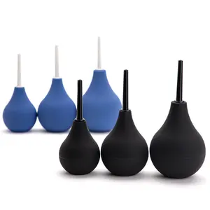 89mL/160ミリリットル/224ミリリットルPear Shaped Enema Rectal Shower Silicone Blue Ball For Anal Anus Colon Enema