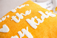 Coussins décoratifs tropicaux de luxe personnalisés, décoration intérieure, broderie de mots, housse de coussin, fabrication en usine
