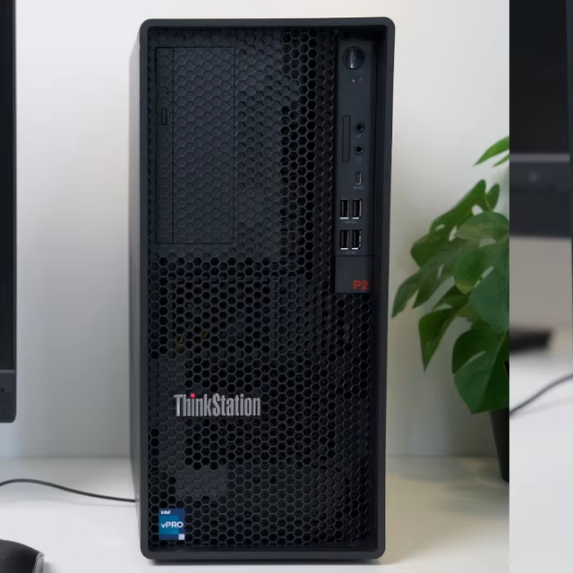 Cheap Desktop Thinkstation P2 Tower Workstation PC with I5 14500 16G/512G SSD 8/16/64GB Options 500W Power Supply in Stock