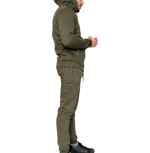 Ensemble de survêtement pour homme avec logo personnalisé, veste ajustée en molleton technique zippée, <span class=keywords><strong>pantalon</strong></span> de jogging en coton et sweat à capuche - Product Image 2
