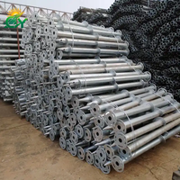 Pieu hélicoïdal en acier pour systèmes de montage solaire, épaisseur de lame 2-4 mm, galvanisé à chaud, longueur/diamètre personnalisés