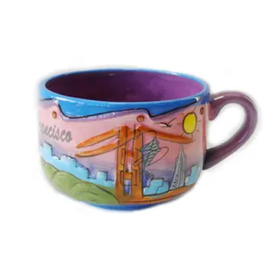 Разноцветная керамическая кружка с цветами, кофейная чашка с современным узором для детей
