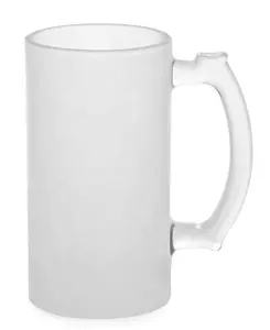 Sublimation Glass Mug Mecolour Popular Top Quality 16oz Clear/Frosted Sublimation Glass Beer Mug