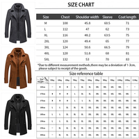 Usine en gros hommes Double col chaud manteau de laine automne et hiver grande taille vestes affaires mode pardessus décontracté