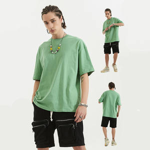 Camiseta de Hombre de Algodón Grueso, Personalizable, de Manga Corta, Hombros Caídos, Estilo Holgado, Modelo Nuevo, Cuello Redondo, Alta Calidad - Product Image 4