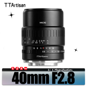 Ttartisan APS-C เลนส์กล้องมาโครขนาด40มม. F2.8 52มม. สำหรับถ่ายภาพบุคคลแมลงใช้ได้กับ <span class=keywords><strong>XT30</strong></span><span class=keywords><strong>ฟูจิ</strong></span>/A7RIII/Z/M43 - Product Image 2