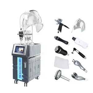 Multifunktion ale 12-in-1-Hautpflege sauerstoff haltige Gesichts kuppel Oxygen Jet Facial Mikro derma brasion Aqua Peel Beauty Machine