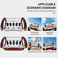 Manette de commande électrique sans fil pour machines de construction industrielles NOMI avec télécommande hydraulique et garantie de 2 ans, couleur blanche