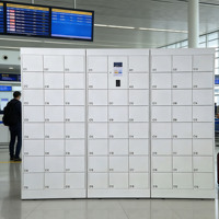 Casiers électroniques intelligents d'extérieur avec lecteur d'empreintes digitales, code QR et code de scan WeChat pour le stockage de colis dans les immeubles résidentiels et les bureaux