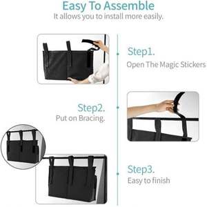 Multipurpose Bedside Storage Caddy Hanging Storage Organizer for <b>Books</b> Tablets Magazine Phone Remotes - Product Image 5