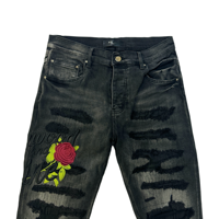 Jeans Skinny Hip-Hop Homme Style Urbain en Denim Lourd Délavé avec Broderie 3D – Vente Directe Usine, Personnalisable