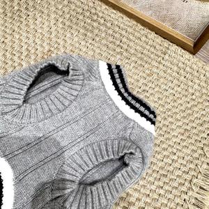 Chaleco de Lana para Perros Pequeños, <span class=keywords><strong>Chihuahua</strong></span>, <span class=keywords><strong>Golden</strong></span> Retriever, Corgi, Ropa para Mascotas, Otoño/Invierno, Suéter Clásico a Rayas Cálido - Product Image 4